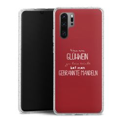 Silikon Glitter Case transparent-silber