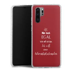 Silikon Glitter Case transparent-silber