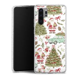 Silikon Glitter Case transparent-silber