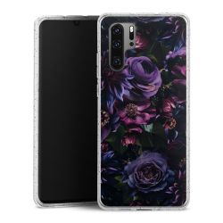 Silikon Glitter Case transparent-silber