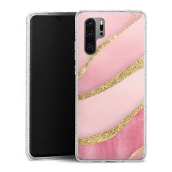 Silikon Glitter Case transparent-silber