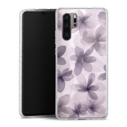 Silikon Glitter Case transparent-silber