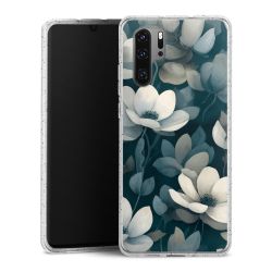 Silikon Glitter Case transparent-silber