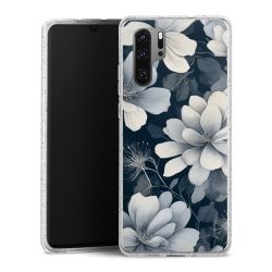 Silikon Glitter Case transparent-silber
