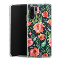 Silikon Glitter Case transparent-silber