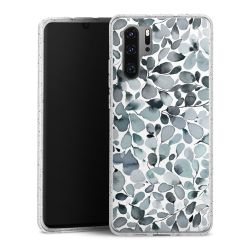 Silikon Glitter Case transparent-silber