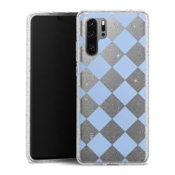 Silikon Glitter Case transparent-silber