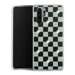 Silikon Glitter Case transparent-silber