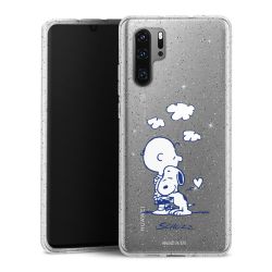 Silikon Glitter Case transparent-silber