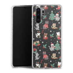 Silikon Glitter Case transparent-silber