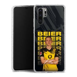 Silikon Glitter Case transparent-silber