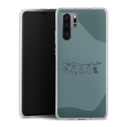 Silikon Glitter Case transparent-silber