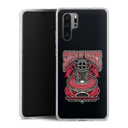 Silikon Glitter Case transparent-silber