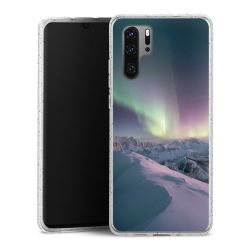 Silikon Glitter Case transparent-silber