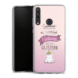 Silikon Glitter Case transparent-silber