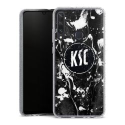 Silikon Glitter Case transparent-silber