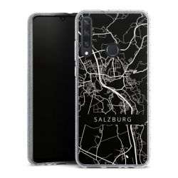 Silikon Glitter Case transparent-silber