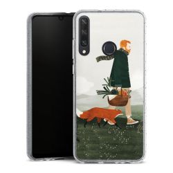 Silikon Glitter Case transparent-silber