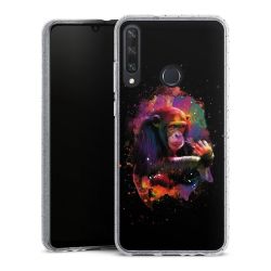 Silikon Glitter Case transparent-silber