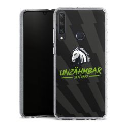 Silikon Glitter Case transparent-silber