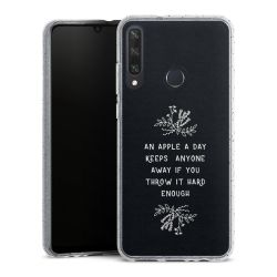 Silikon Glitter Case transparent-silber