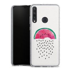 Silikon Glitter Case transparent-silber