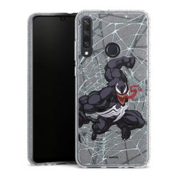 Silikon Glitter Case transparent-silber