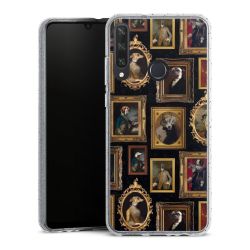 Silikon Glitter Case transparent-silber