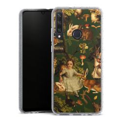 Silikon Glitter Case transparent-silber