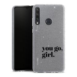 Silikon Glitter Case transparent-silber