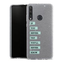 Silikon Glitter Case transparent-silber