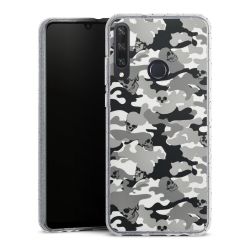 Silikon Glitter Case transparent-silber