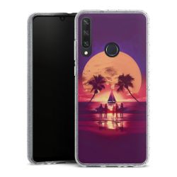 Silikon Glitter Case transparent-silber