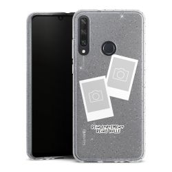 Silikon Glitter Case transparent-silber