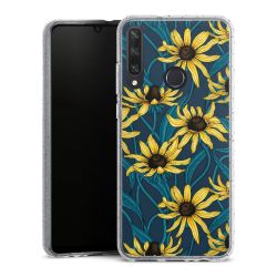 Silikon Glitter Case transparent-silber