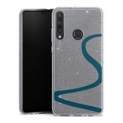 Silikon Glitter Case transparent-silber