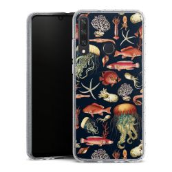 Silikon Glitter Case transparent-silber