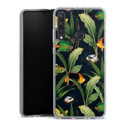 Silikon Glitter Case transparent-silber