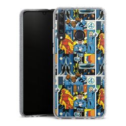 Silikon Glitter Case transparent-silber