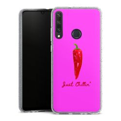 Silikon Glitter Case transparent-silber