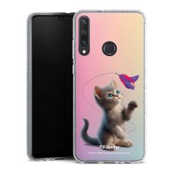 Silikon Glitter Case transparent-silber