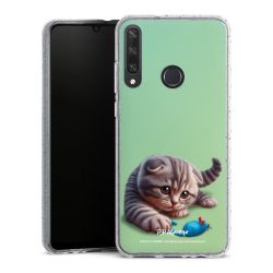 Silikon Glitter Case transparent-silber