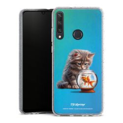 Silikon Glitter Case transparent-silber