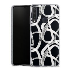 Silikon Glitter Case transparent-silber