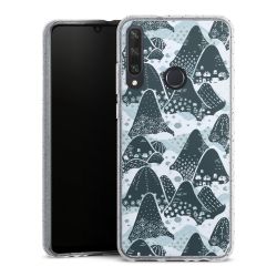 Silikon Glitter Case transparent-silber