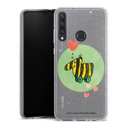 Silikon Glitter Case transparent-silber