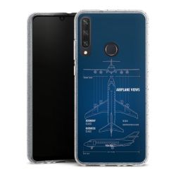 Silikon Glitter Case transparent-silber