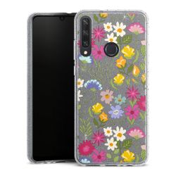 Silikon Glitter Case transparent-silber