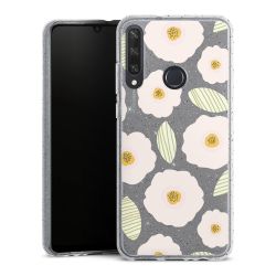 Silikon Glitter Case transparent-silber