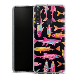 Silikon Glitter Case transparent-silber